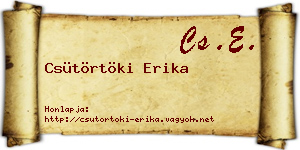 Csütörtöki Erika névjegykártya