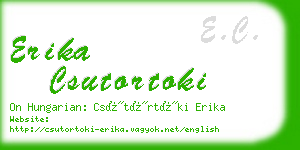 erika csutortoki business card